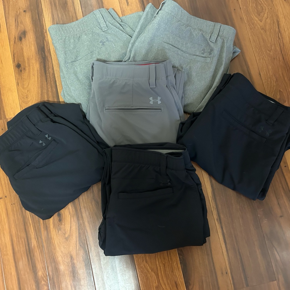 Under Armour Black and Gray Pants Collection